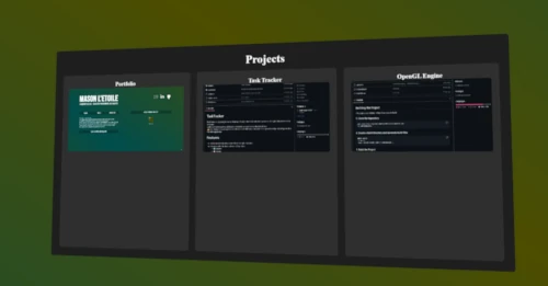 Card Portfolio Project Screenshot