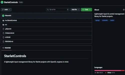 Starlet Controls Project Screenshot