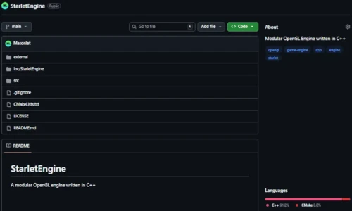 Starlet Engine Project Screenshot